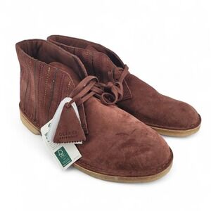 Clarks Mens‎ 12 Desert Boot Suede Brown Chukka Casual Classic Crepe Sole